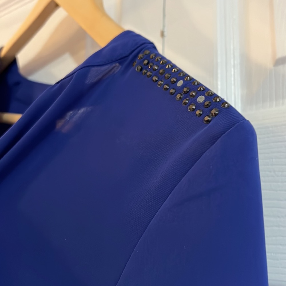 Jennifer Lopez Blouse with Studded Shoulder